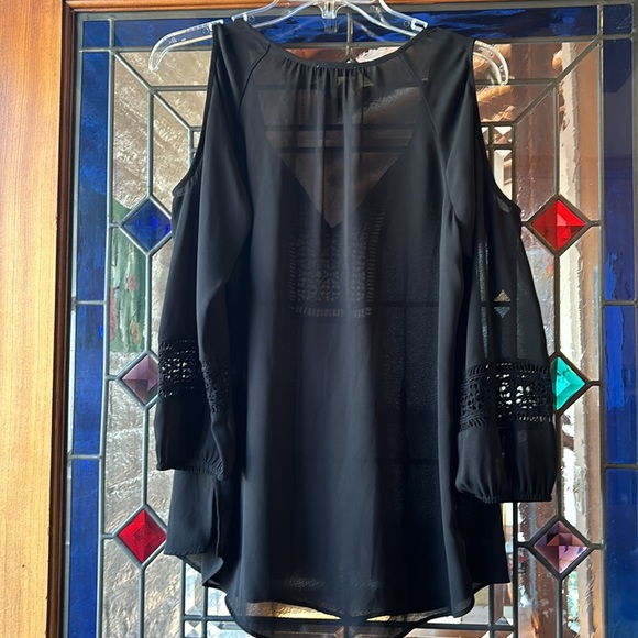 Black 3/4 sleeve blouse - Picture 4 of 5